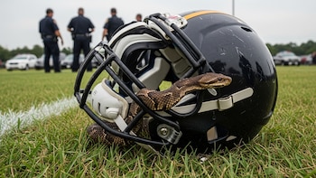 Insólito: entrenó casi una hora con una serpiente venenosa dentro del casco y no se dio cuenta