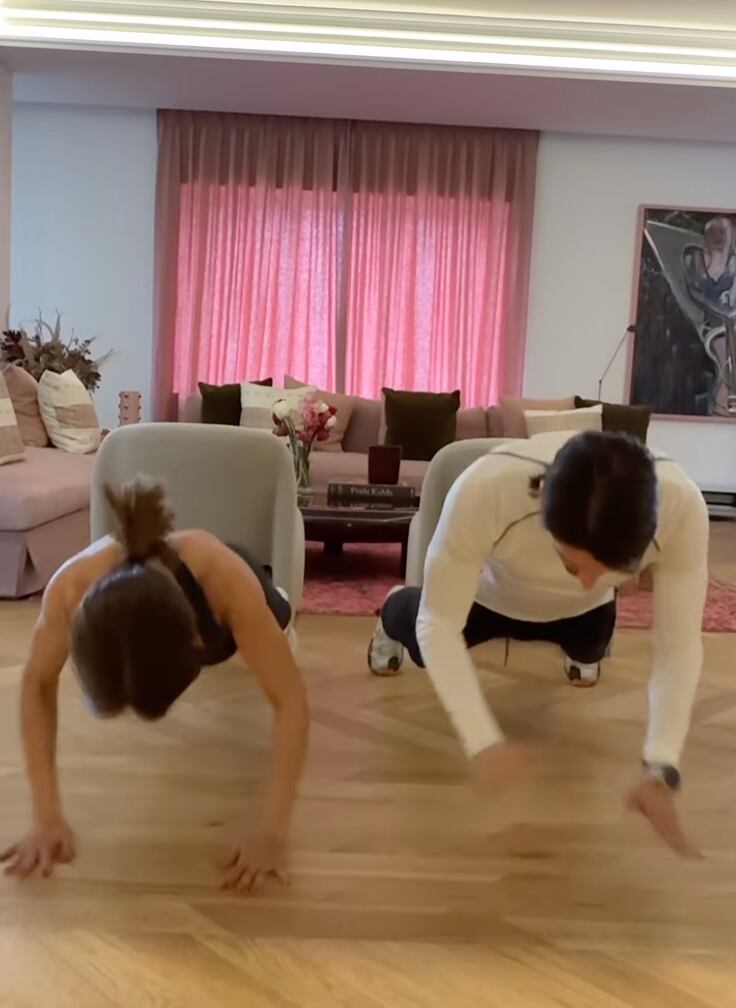 Hiba Abouk entrenando en su casa (Instagram/hiba_abouk_)