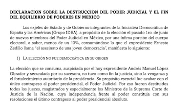 Entre los firmantes del pronunciamiento