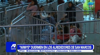 Con carpas, mantas y sillas: así esperan las ARMY los próximos conciertos de BTS en San Marcos. Captura: ATV Noticias.