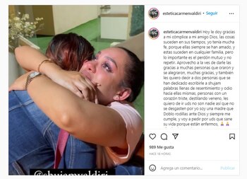 Mensaje de la mamá de