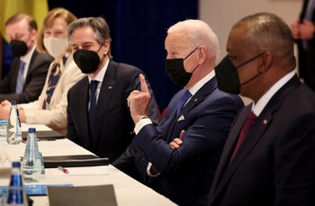 Joe Biden en la reunión