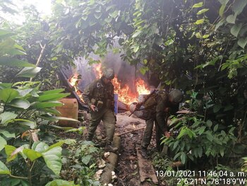 Laboratorios de Coca destruidos en