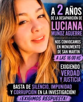 Luciana Muñoz marcha