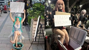 Cosplayers son expulsados de una convención en China tras vender “jugo de pies”