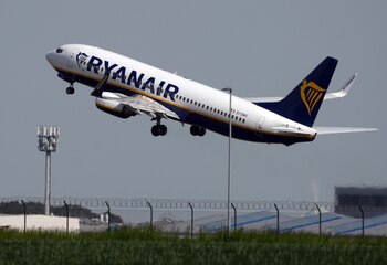 Un avión de Ryanair.