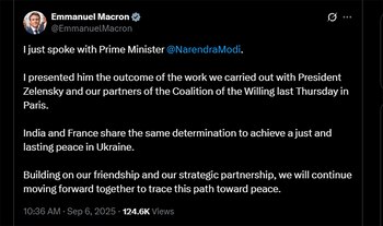 El mensaje de Emmanuel Macron