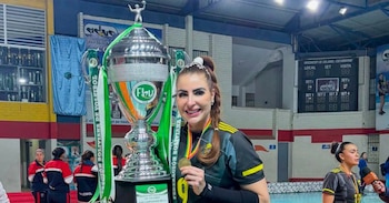 Fernanda Tomé fue campeona con San Martín en Bolivia tras su paso por la Liga Peruana de Vóley.