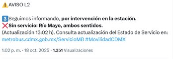 Por intervención no hay servicio