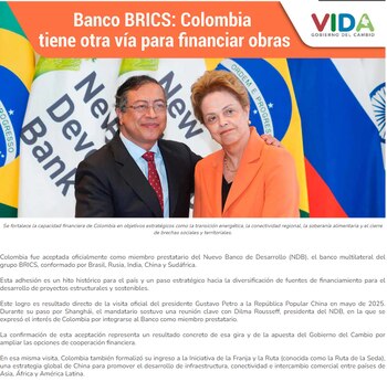 Gustavo Petro y Dilma Rousseff,