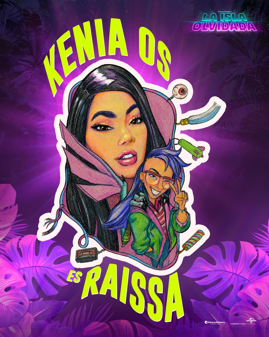 El 16 de septiembre llegará a los cines de México La Isla Olvidada, la película número 50 de DreamWorks Animation, en la que Kenia Os presta su voz a Raissa (Universal)