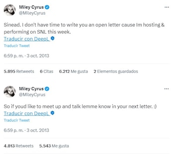 Miley Cyrus respondió de manera
