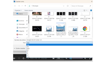 Con las configuraciones propias de cada computador, se pueden cambiar los formatos de una imagen. (Windows)