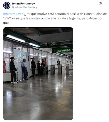 Entradas cerradas en Metro Constitución. (Foto: X)
