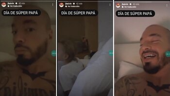 El cantante paisa compartió el divertido momento que pasó junto a su hijo Río - crédito captura de pantalla @jbalvin (Instagram)