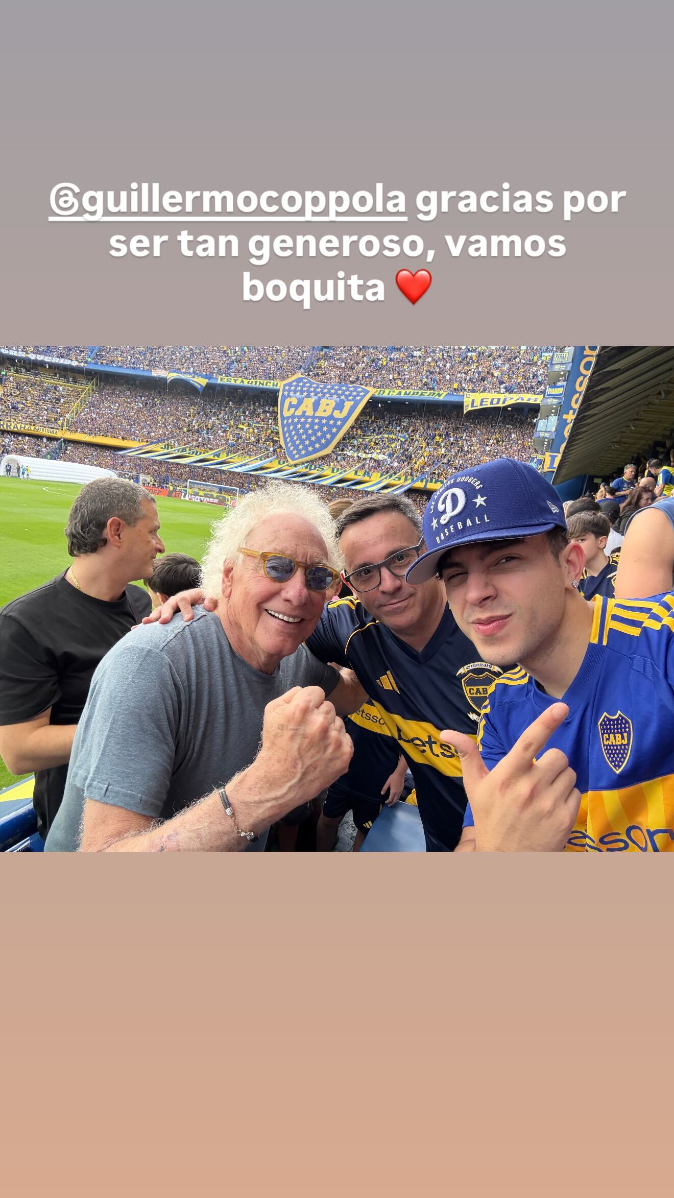 Rusherking y Guillermo Coppola, pura alegría en la Bombonera tras el triunfo de Boca