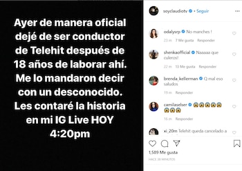 Claudio anunció así su salida