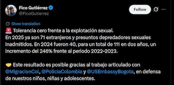 Alcalde de Medellín dio dato