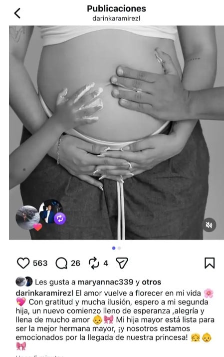 Jefferson Farfán se muestra más cercano a su hija tras anuncio del segundo embarazo de Darinka Ramírez. Infobae Perú / Captura: IG