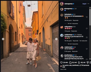 Selena Gomez mostró cómo celebró su cumpleaños junto a Benny Blanco.