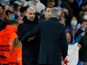 Ancelotti y Pep Guardiola en