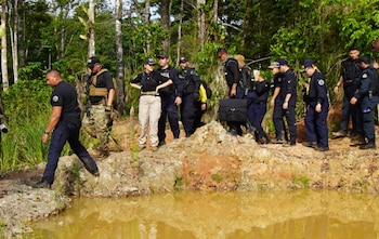 Las fuerzas de seguridad han detectado explosiones y enfrentamientos armados en la zona minera de Crucitas. Crédito: MSP
