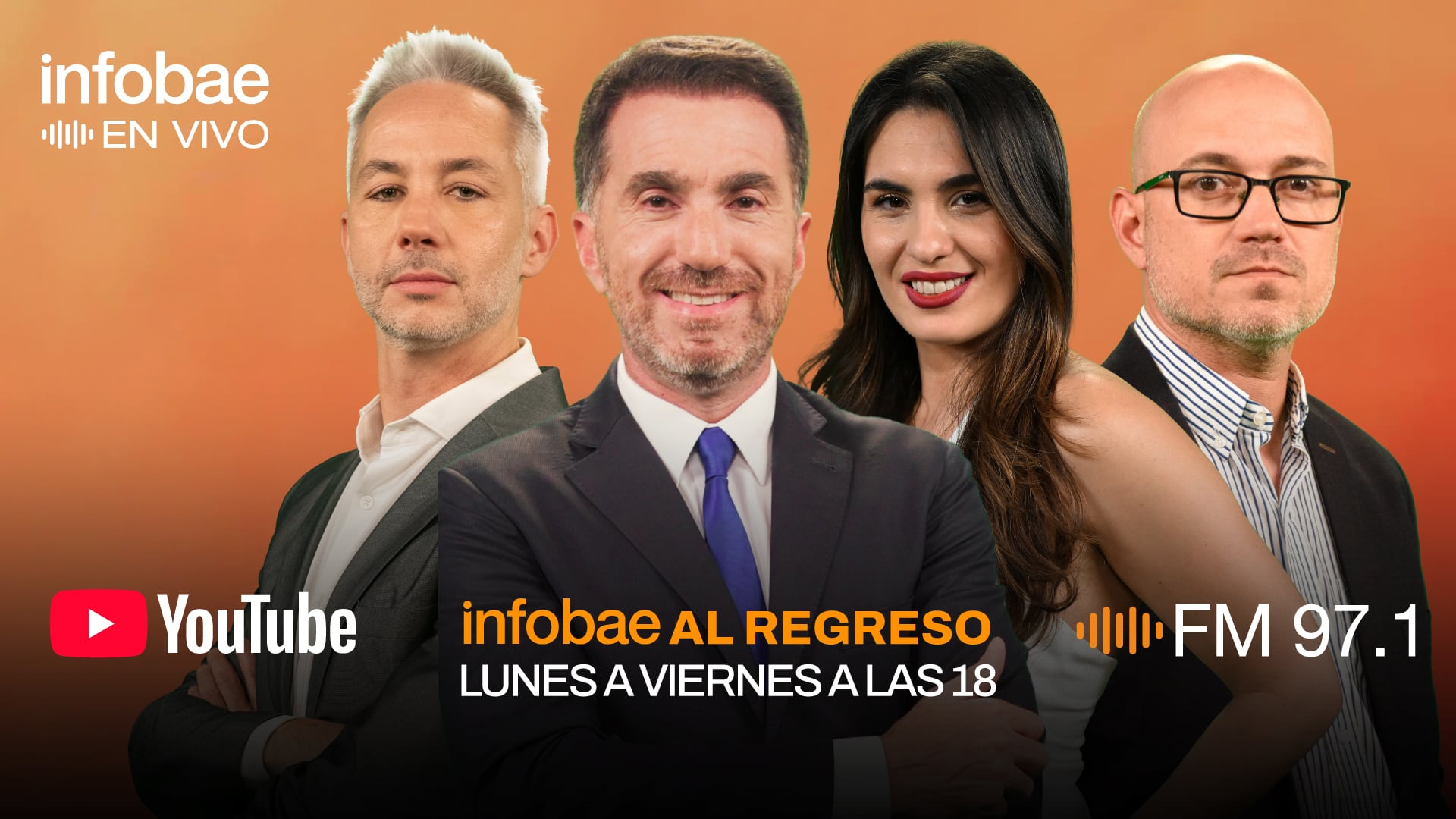 Los periodistas Gonzalo Aziz, Diego Iglesias, Malena de los Ríos y Matías Barbería harán