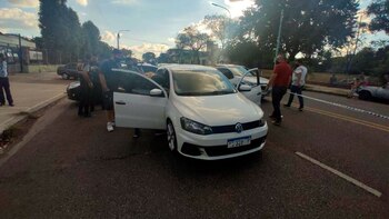 El vehículo robado con el