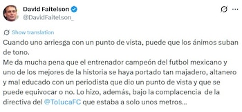 Para Faitelson el técnico perdió