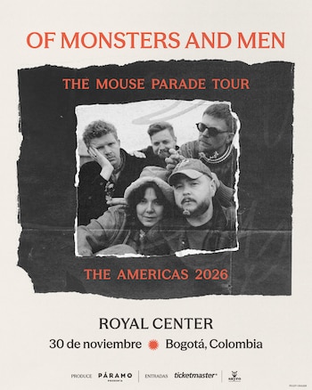 Of Monsters and Men confirmó un concierto en Bogotá para el 30 de noviembre de 2026 en el Teatro Royal Center como parte de 'The Mouse Parade Tour – The Americas 2026' - crédito @ofmonstersandmen/Instagram