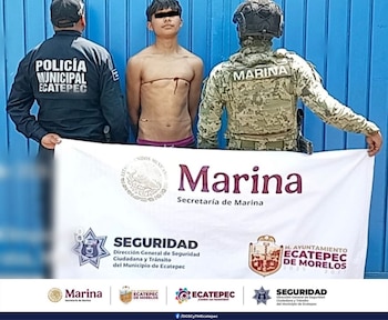 El joven fue detenido por pobladores y luego resguardado por las autoridades. Crédito: Facebook - Dirección General de Seguridad Ciudadana y Tránsito Municipal de Ecatepec