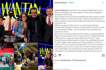 Mensaje de despedida de productora