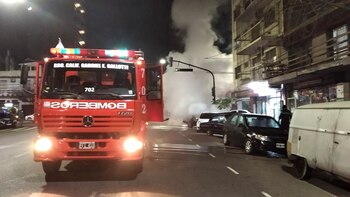 La escena: acudieron Bomberos de