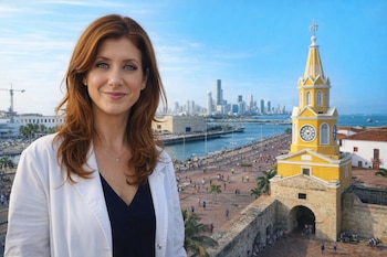 Walsh ha recorrido distintos sectores del centro histórico de Cartagena - crédito Visuales IA