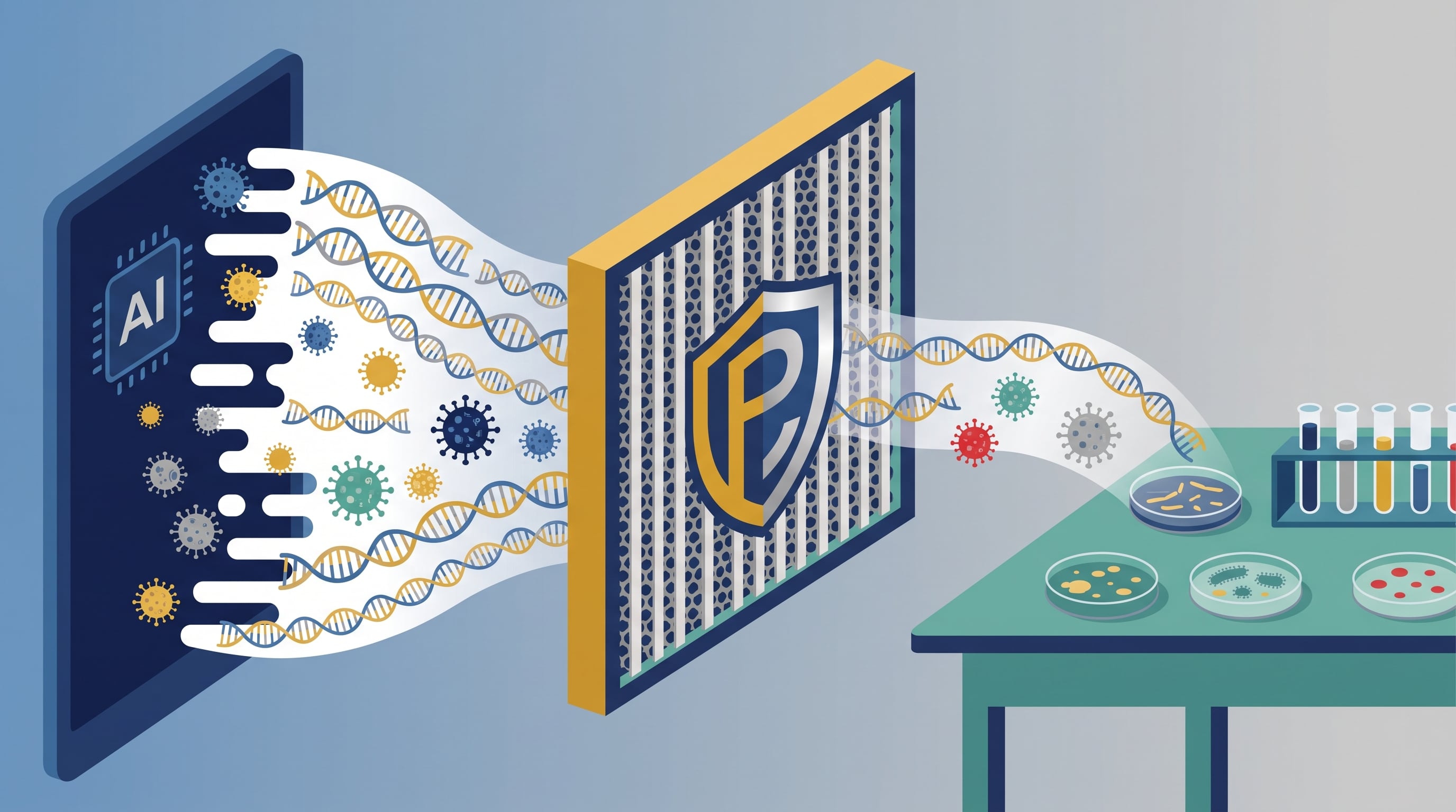 El último control sobre los diseños de ADN sintético queda en empresas privadas, mientras expertos piden que el filtrado de secuencias y la detección de diseños generados por IA sean obligatorios. (Imagen Ilustrativa Infobae)