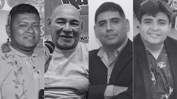 Cuatro periodistas —Gastón Medina, Raúl