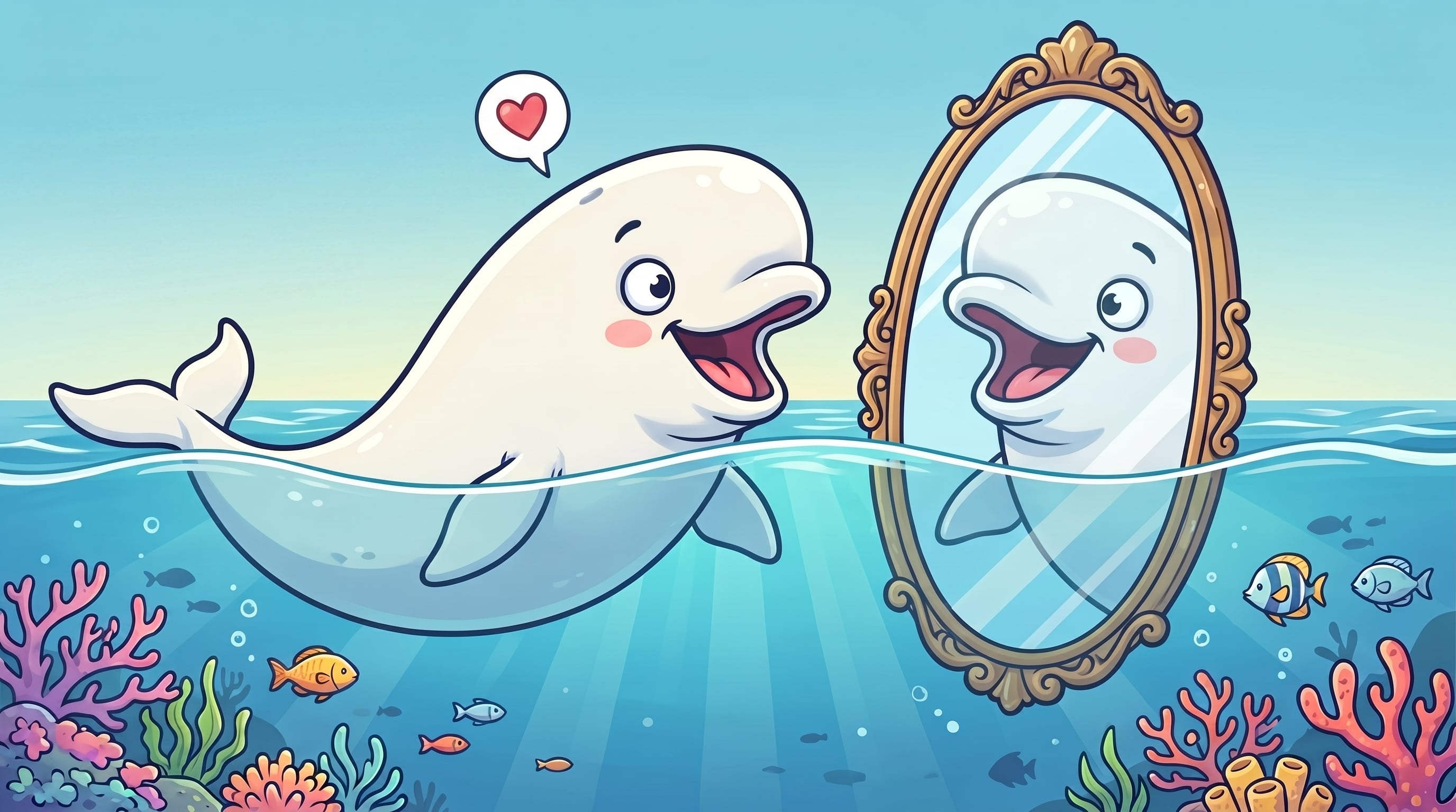Un estudio científico demuestra que las belugas muestran autorreconocimiento al interactuar con un espejo, sumándose a un reducido grupo de especies cognitivamente avanzadas (Imagen Ilustrativa Infobae)