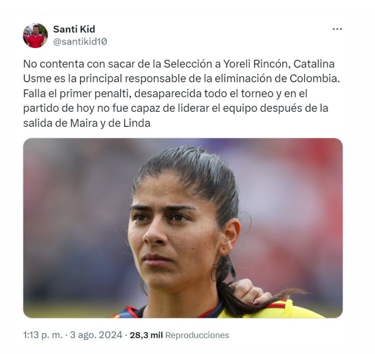 La ausencia de Yoreli Rincón fue un tema candente en redes sociales, especialmente tras el fallo de Catalina Usme en los Olímpicos - crédito redes sociales
