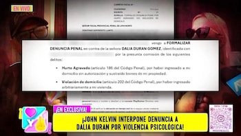 John Kelvin denuncia a Dalia Durán y asegura que le impiden ver a sus hijos. Captura: Amor y Fuego.