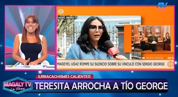 Magaly Medina comenta diferencia de edad entre Magdyel Ugaz y Sergio George: "No quiere decir nada todavía". Captura: Magaly TV La Firme.