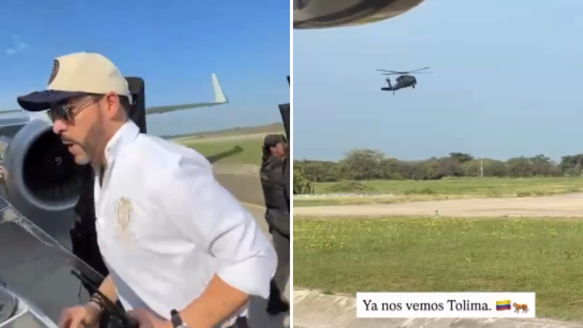 Presidente Abelardo de la Espriella viaja a Tolima para ponerse al frente de la emergencia por incendios forestales - crédito captura de video redes sociales