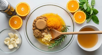 La salsa de naranja natural,