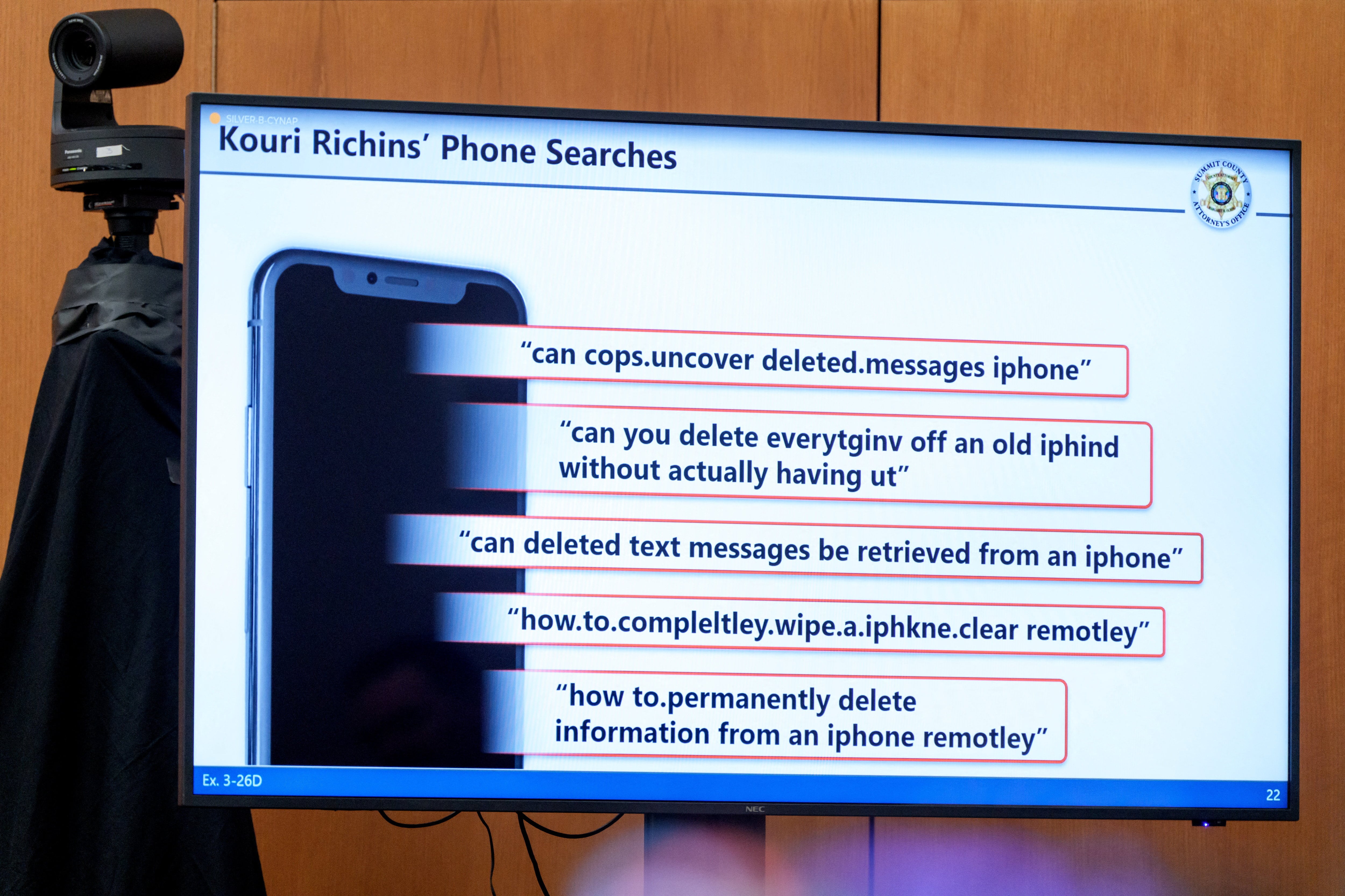 Las pruebas mostradas en el juicio sobre las búsquedas de Internet de Kouri Richins (Reuters)