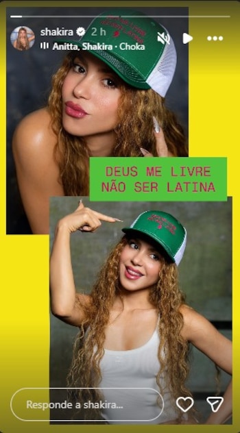Shakira celebró su orgullo latino con una publicación hecha en portugués, previo a su show en Copacabana - crédito @shakira/Instagram