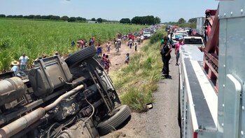 Camión cargado de piernas de