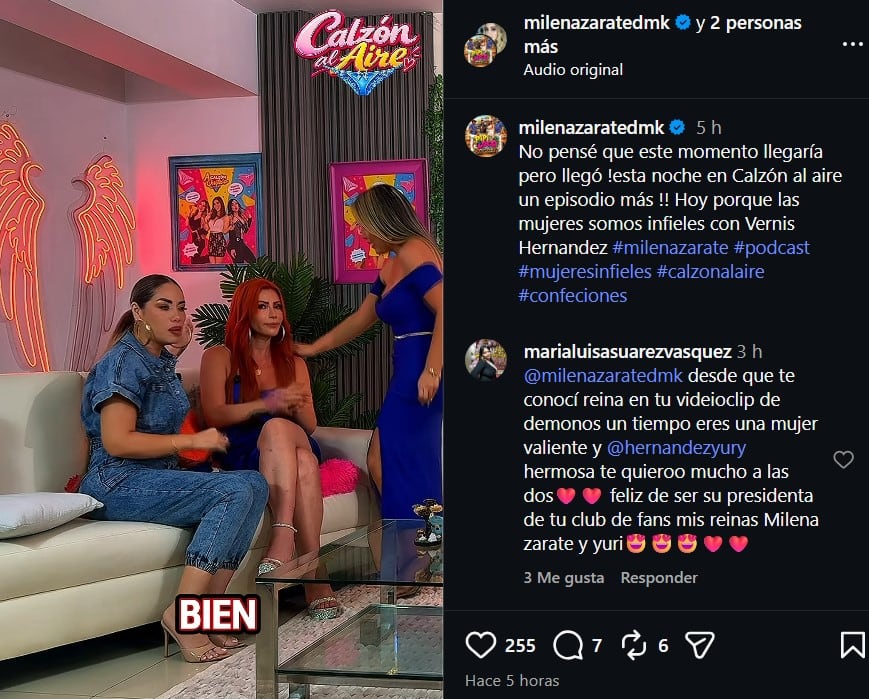 Milena Zárate termina con su novio tatuador tras seis años de relación: “Nuestros caminos toman rumbos diferentes”. Captura: IG.