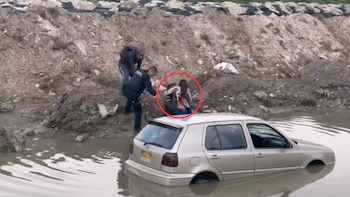 Accidente en lago de Soacha