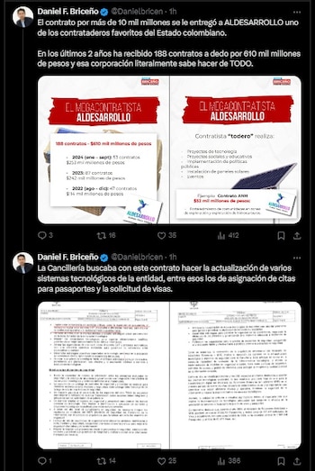 El sistema de citas para pasaportes sigue colapsado pese a los pagos y extensiones del contrato con ALDESARROLLO - crédito @Danielbricen / X