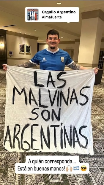 Bandera argentina malvinas Mundial 2026