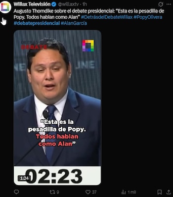 Debate presidencial EN VIVO: lo más viral en redes tras los momentos más polémicos. Captura: X.